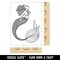 Mermaid with Dreadlocks Rectangle Rubber Stamp for Stamping Crafting